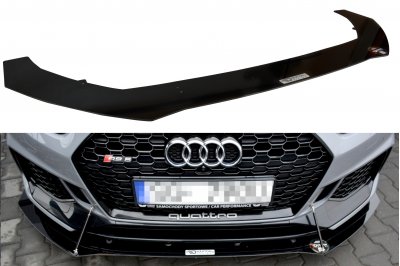 Накладка сплиттер на передний бампер на Audi RS5 B9 Coupe
